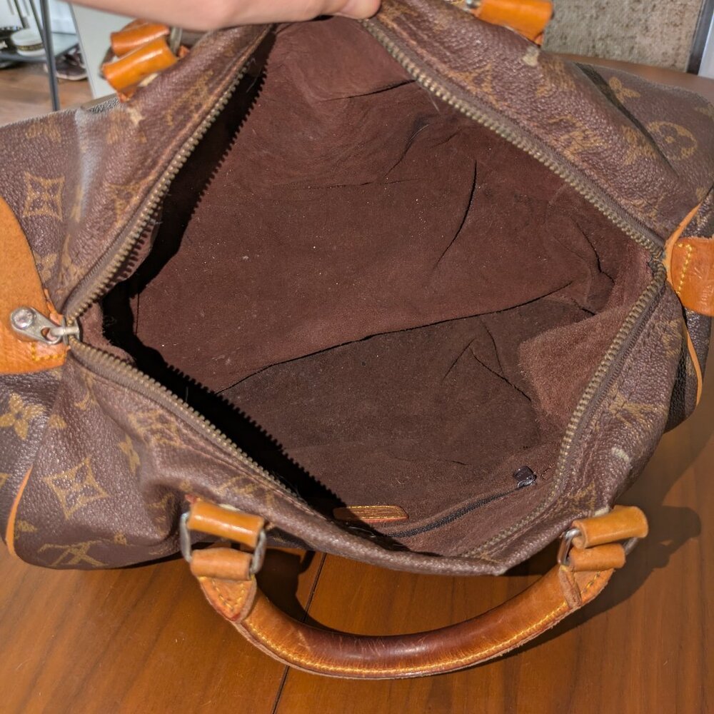 Vintage Louis Vuitton Speedy Bag 30 Purse Made in France - Picture 8 of 9